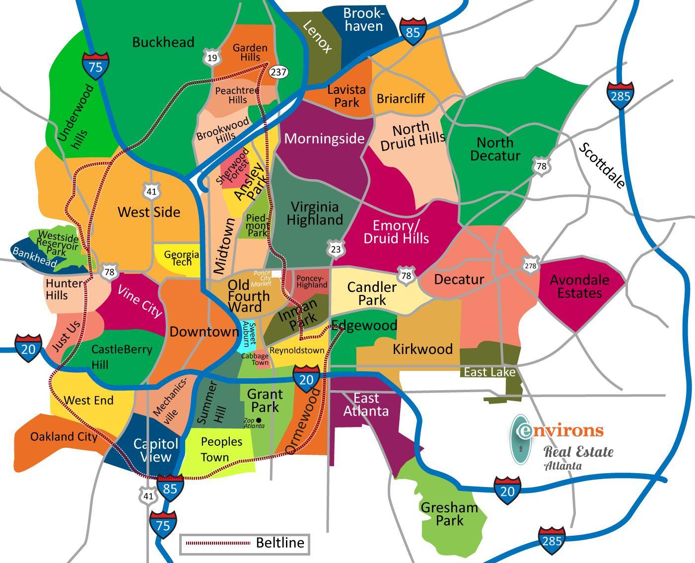 Atlanta State Map Atlanta Georgia - Atlanta State Map Atlanta Georgia Map United States America Atlanta United States