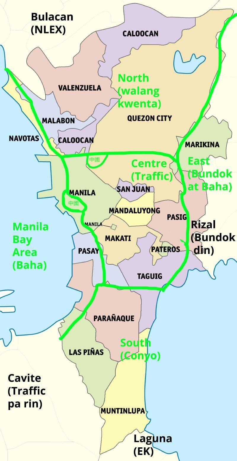 Map of metro manila philippines cities and towns map manila