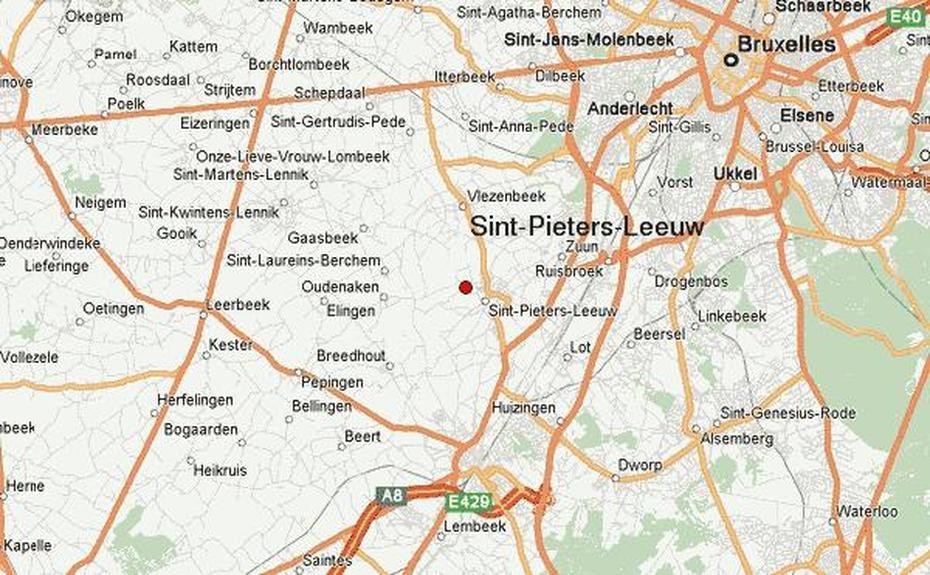 Carte Sint Pieters Leeuw, Leeuw -Saint-Pierre, Location, Sint-Pieters-Leeuw, Belgium