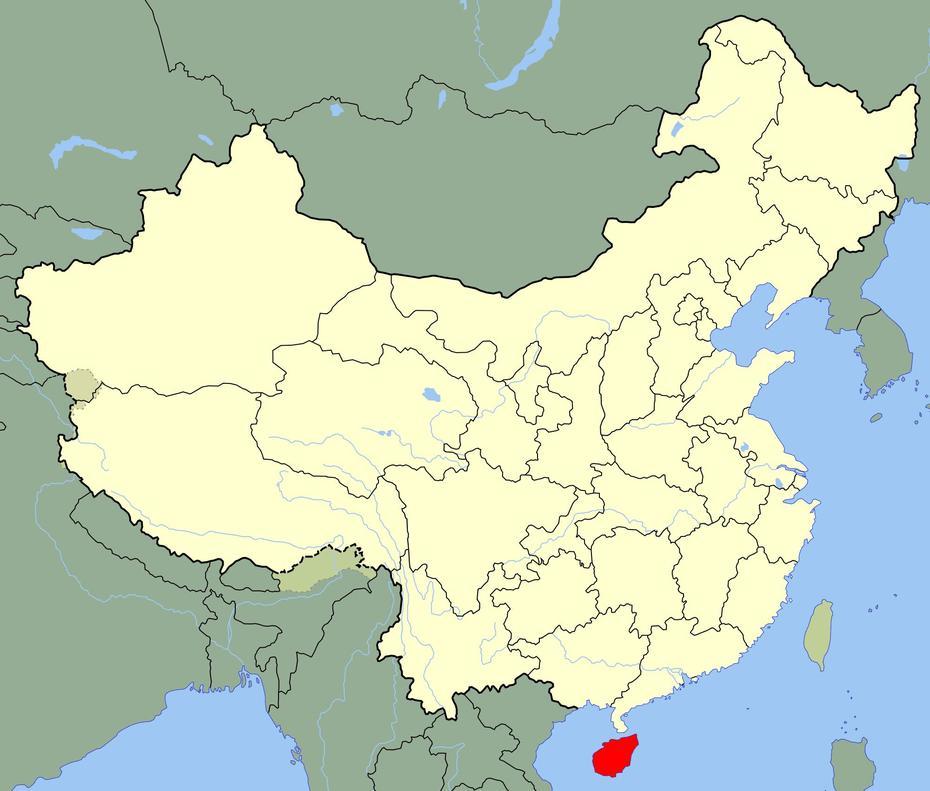 China Hainan Location Map  Mapsof, Hai’An, China, Qinghai Lake China, Er Hai China