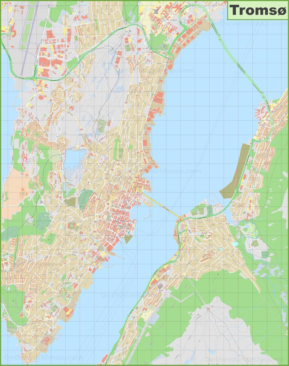 Detailed Map Of Troms, Tromsø, Norway, Norway  With Cities, Moss Norway