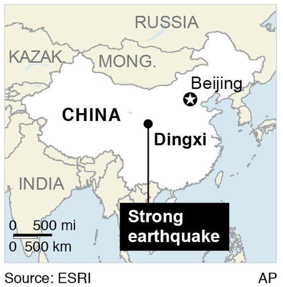 Earthquake In China, Dingxi, China, Gansu  Cina, Gansu Province China