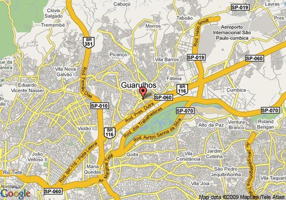 Guarulhos Map, Guarulhos, Brazil, Sao Paulo Brazil Airport, Guarulhos Airport