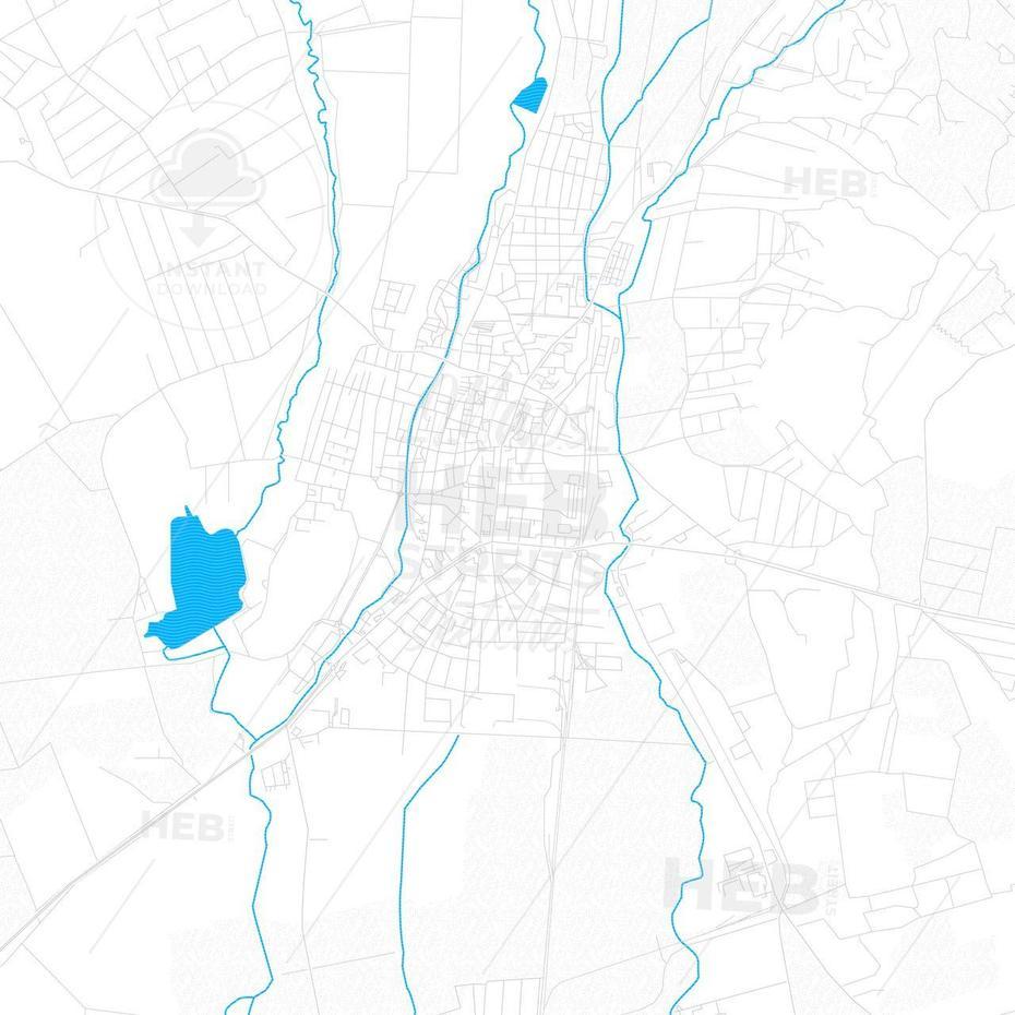 Gyongyos, Hungary Pdf Vector Map With Water In Focus – Hebstreits …, Gyöngyös, Hungary, Gyongyos  Terkep, Mecses