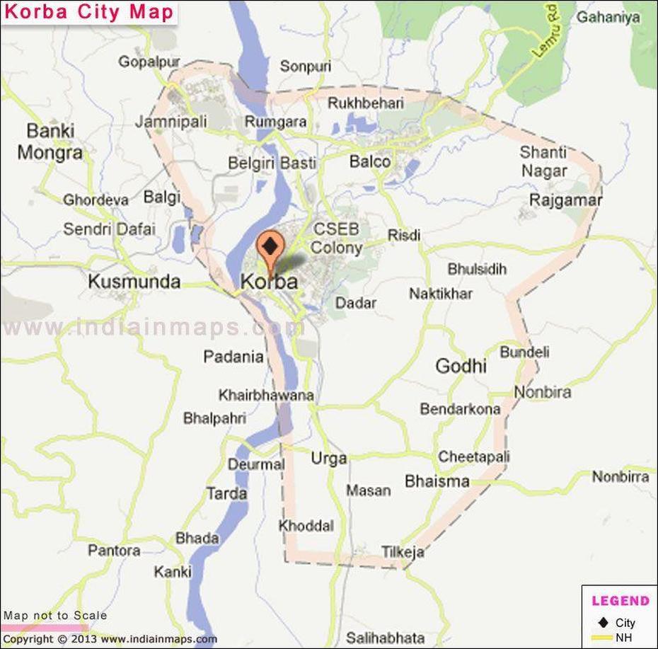 Korba City Map | City Map In India | Pinterest | City Maps And City, Korba, India, Korba City, Raigarh