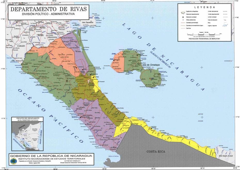 Mapa De Ciudad – Rivas, Rivas, Nicaragua, Granada Nicaragua, Leon Nicaragua