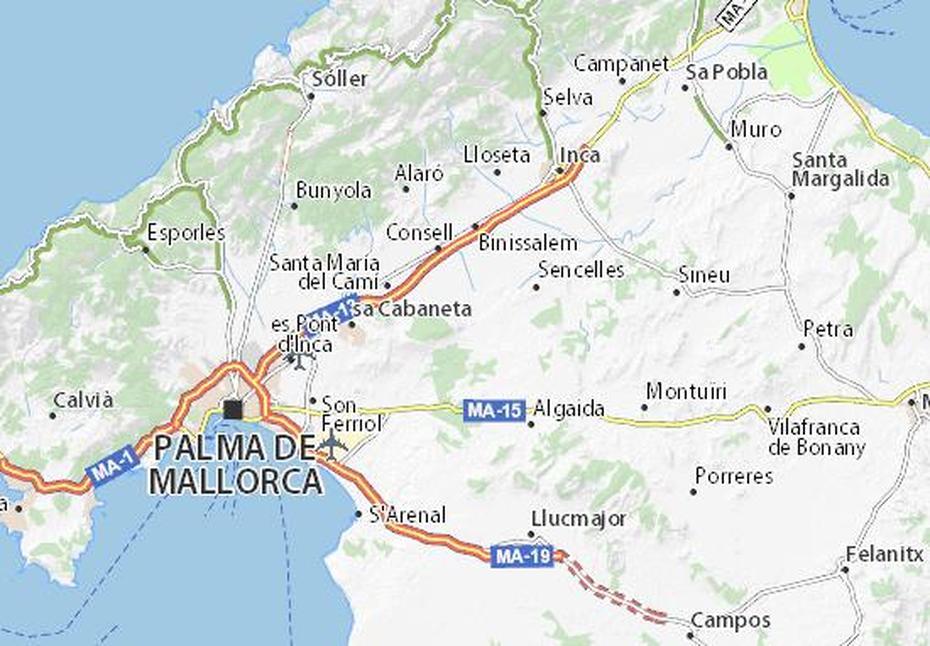 Michelin Santa Eugenia Map – Viamichelin, Santa Eugenia, Spain, Ribeira Spain, Santa Eugenia Mallorca