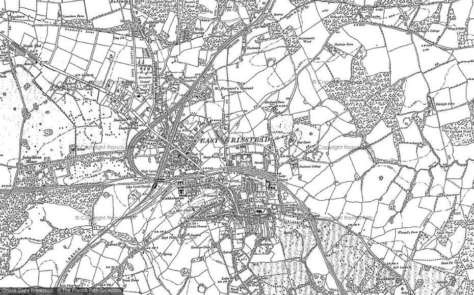 Old Maps Of East Grinstead, Sussex – Francis Frith, East Grinstead, United Kingdom, Bluebell Railway, Detailed  Of East Sussex