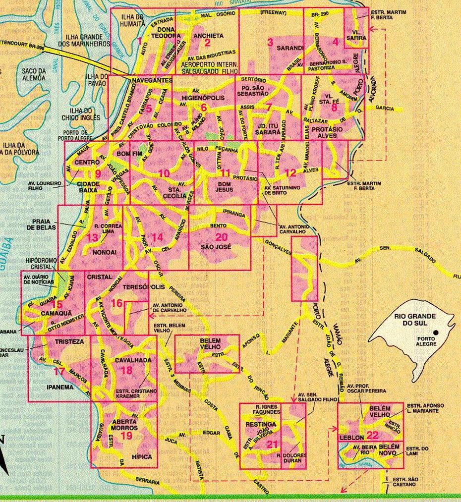 Porto Alegre Map – Toursmaps, Porto Alegre, Brazil, Salvador Brazil, Fortaleza Brazil