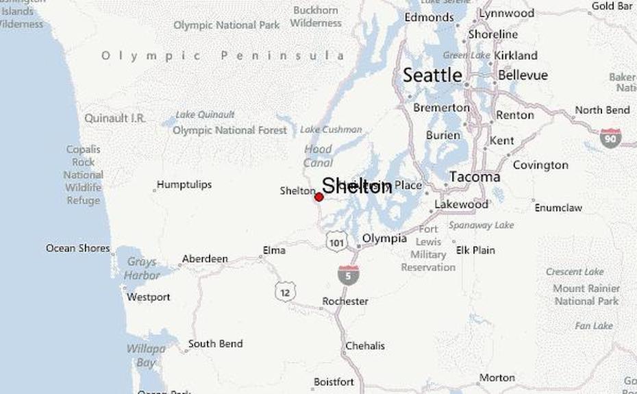 Shelton, Washington Location Guide, Shelton, United States, United States  Colored, United States  With Capitals Only