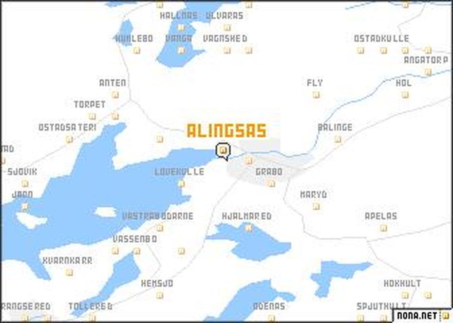 Alingsas (Sweden) Map – Nona, Alingsås, Sweden, Sweden Lake Swimming, Alingsas  Kommun