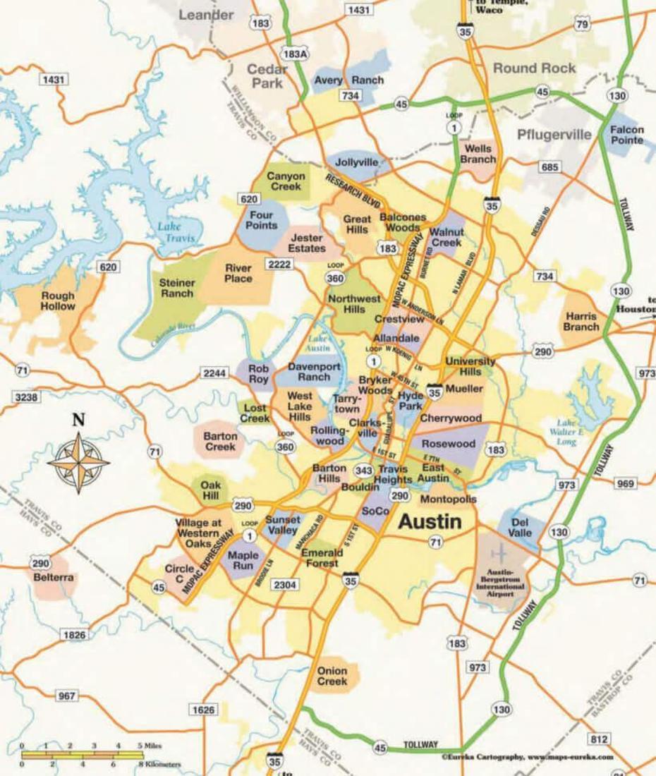 Austin Texas Map, Austin, United States, America, Austin State Hospital