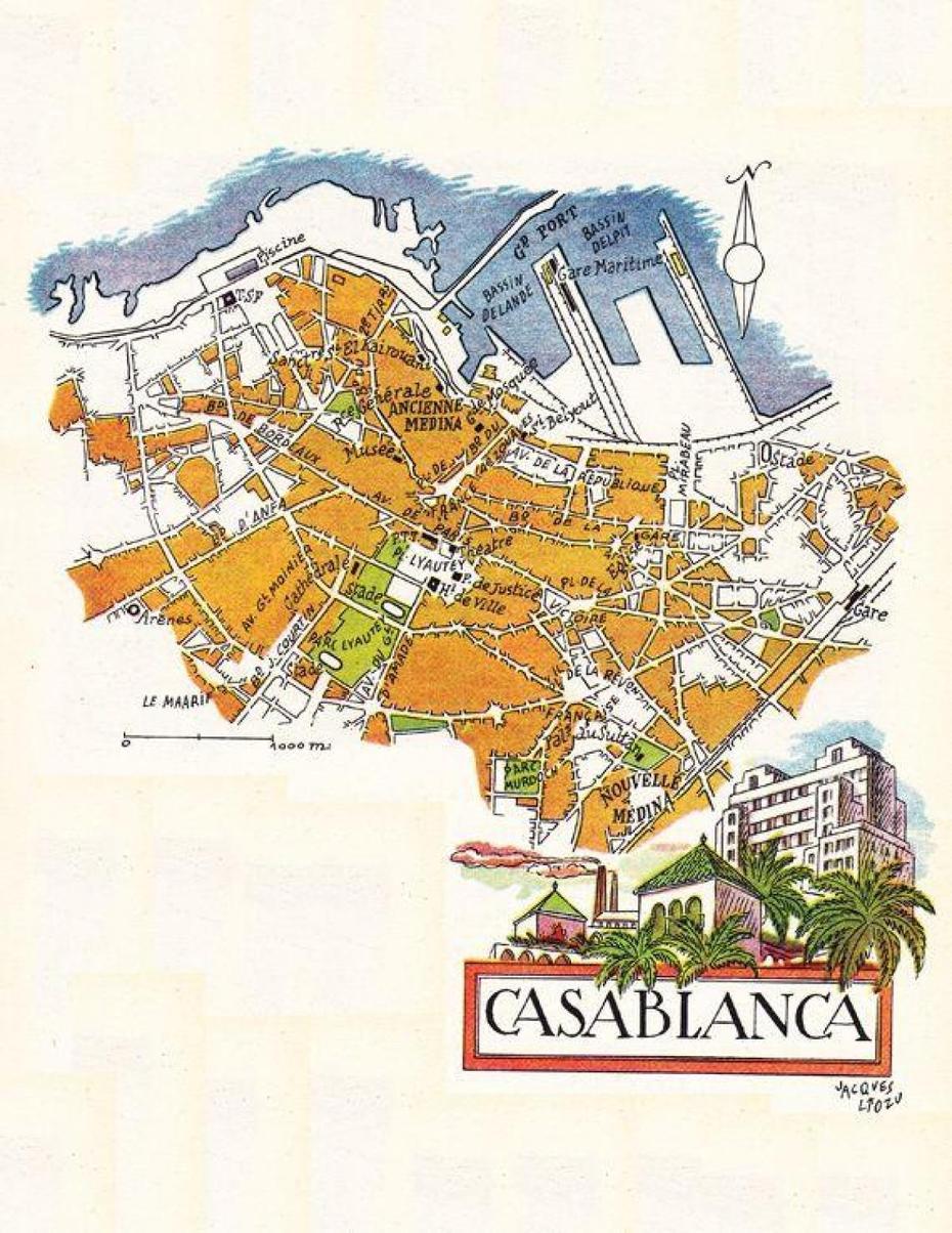 Casablanca Maps: Transport Maps And Tourist Maps Of Casablanca In Morocco, Casablanca, Morocco, Morocco  Printable, Casablanca City