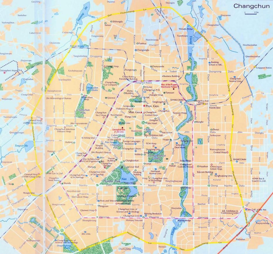 Changchun Map City Of China | Map Of China City Physical Province Regional, Changchun, China, Changchun Jilin, Hebei China