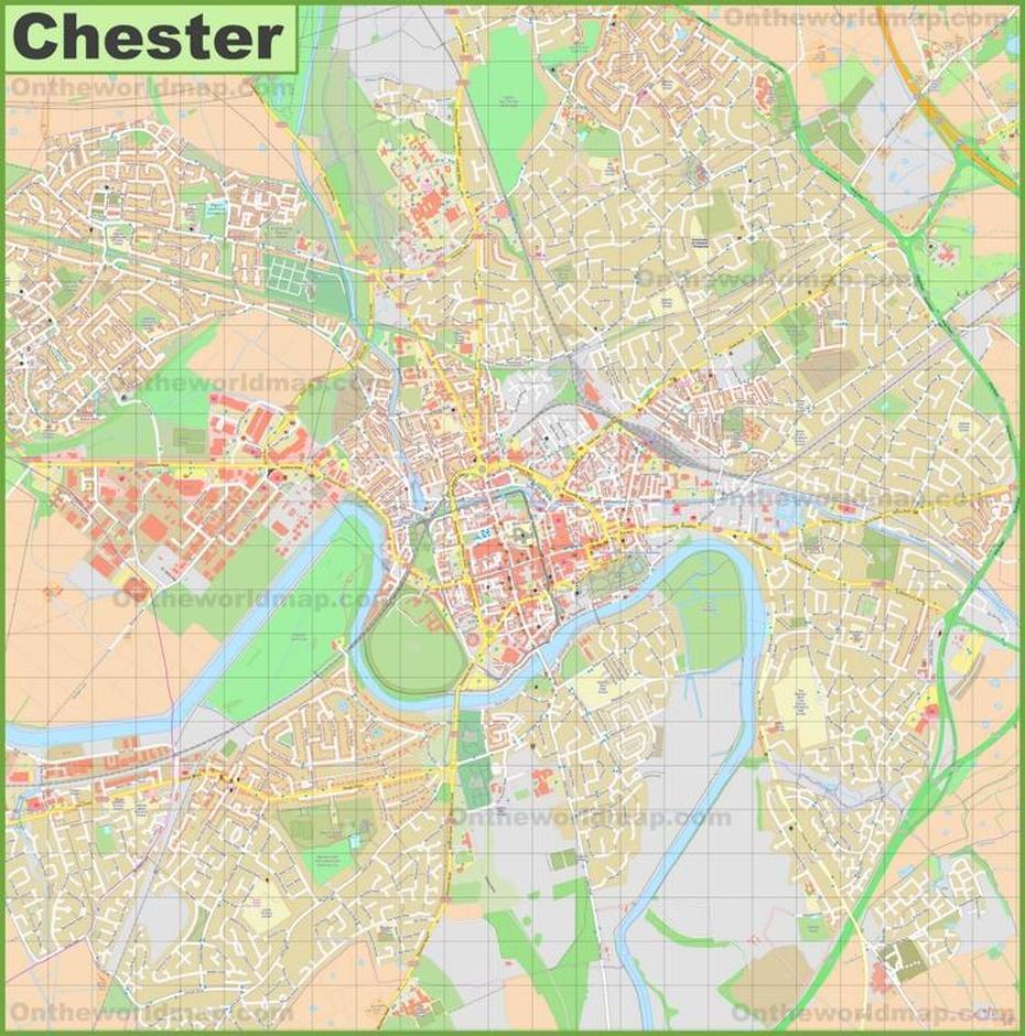 Detailed Map Of Chester, Chester, United States, United States  For Kids, Detailed  United States