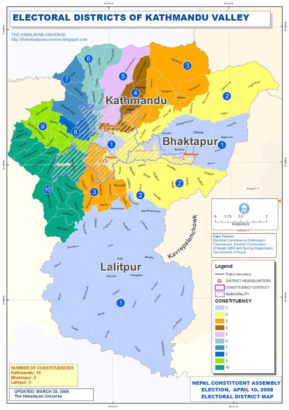 The Himalayan Universe: Constituency Map Of Kathmandu District And Valley, Kathmandu, Nepal, Nepal Area, Nepal Road