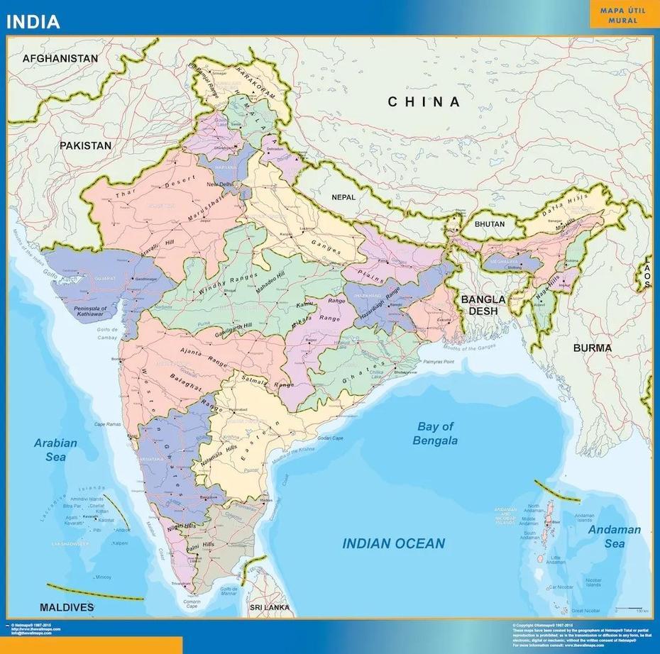 India Map | Wall Maps Of The World & Countries For Australia, Sardārshahr, India, India  With Compass, India  Silhouette