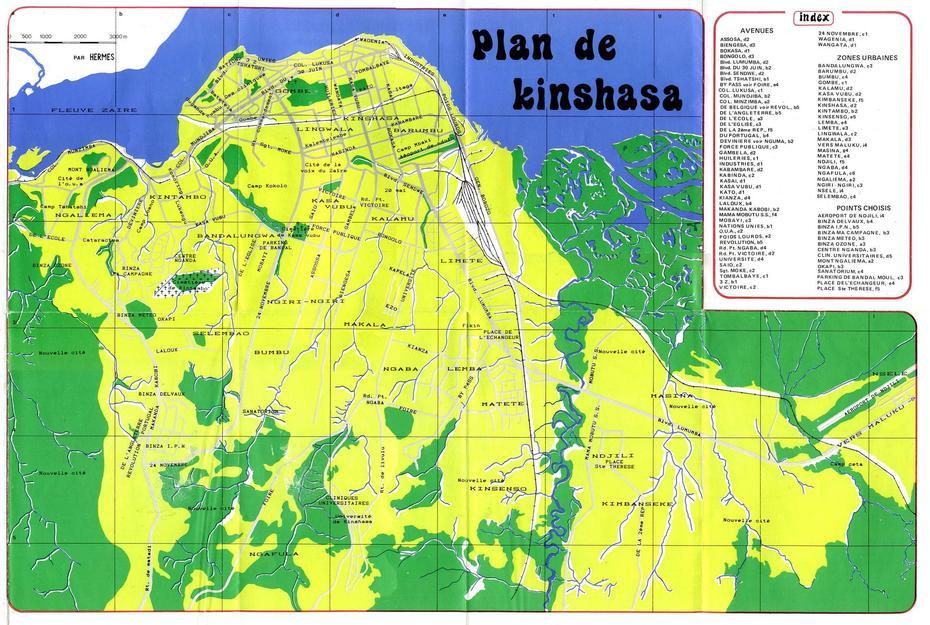 Kinshasa Overview Map – Kinshasa Democratic Republic Of Congo  Mappery, Masi-Manimba, Congo (Kinshasa), Kinshasa World, Bukavu Congo
