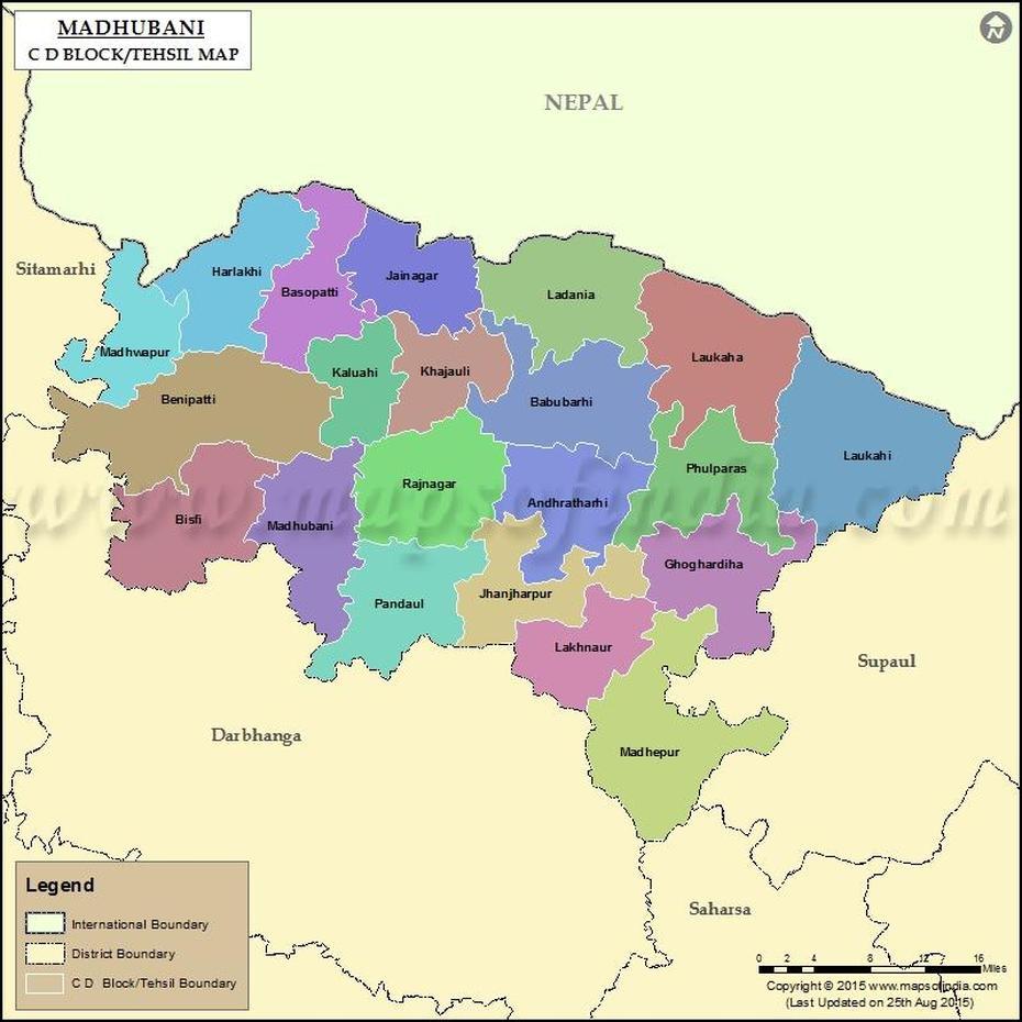 Madhubani Tehsil Map, Bolcks In Madhubani, Madhubani, India, Madhubani Bihar, Madhubani Bihar India