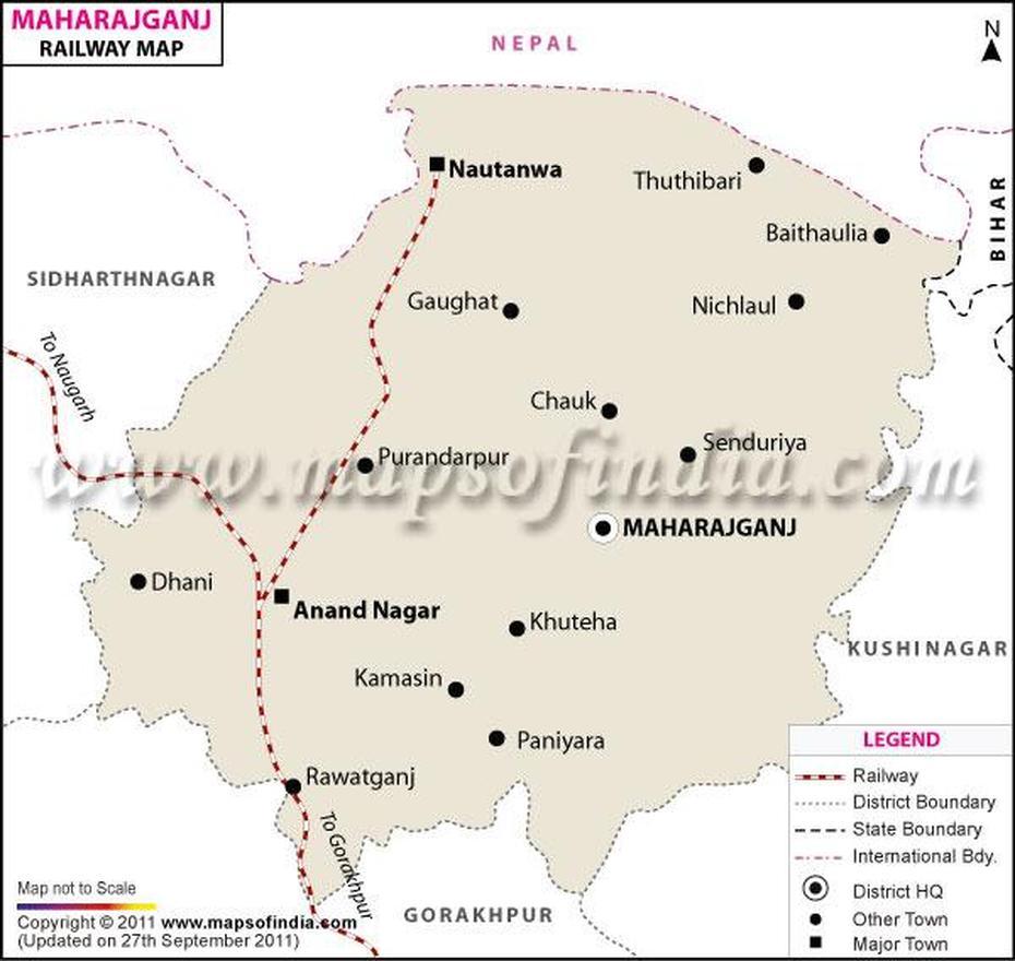 Mahrajganj Railway Map, Mirganj, India, Bihar  Airport, Gaya  Bihar