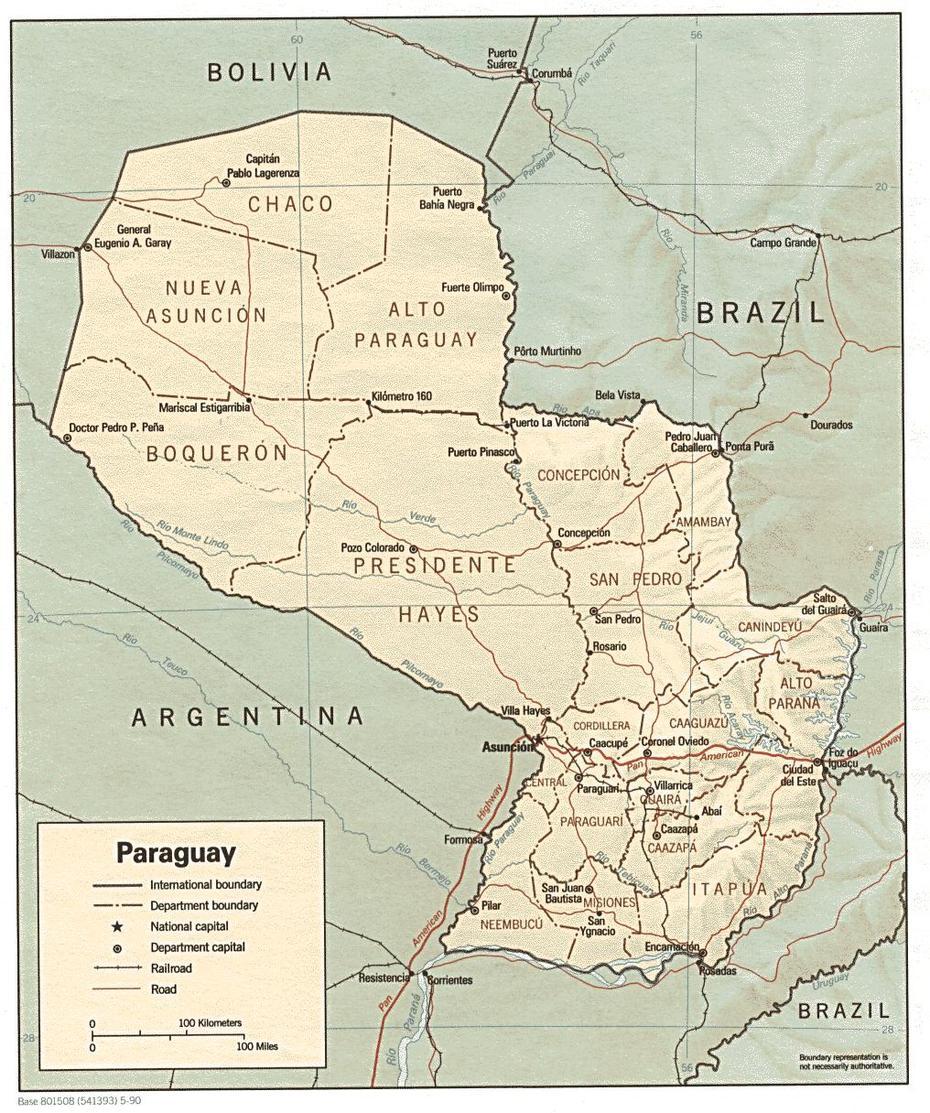 Map Of Paraguay (Relief Map) : Worldofmaps – Online Maps And Travel …, Ypané, Paraguay, Paraguay River, Rio Paraguay