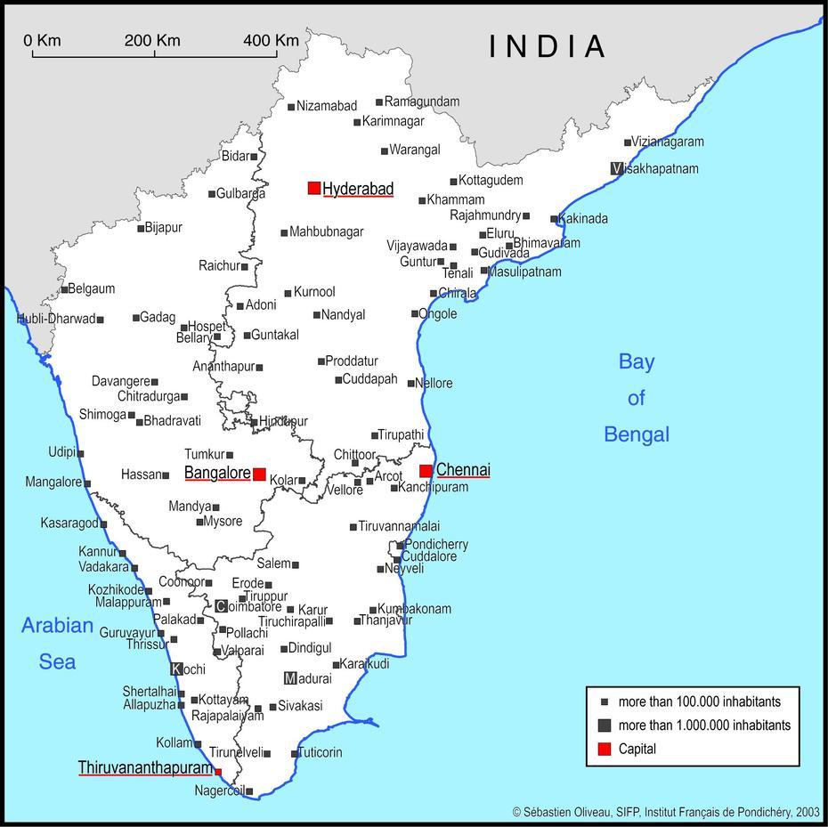 Map South India, Pattikonda, India, India  By State, Chennai India