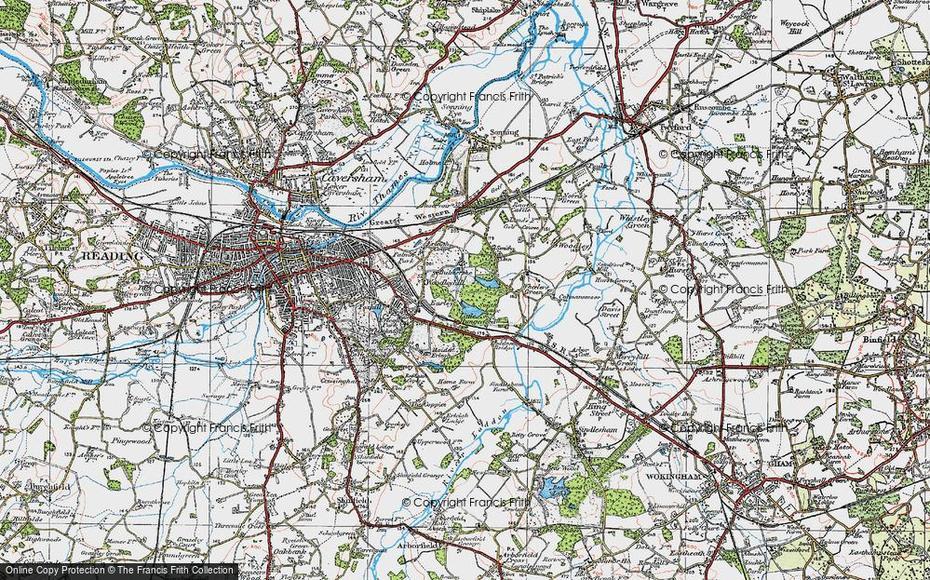 Map Of Woodley, 1919 – Francis Frith, Woodley, United Kingdom, Thirsk England, Thirsk Uk