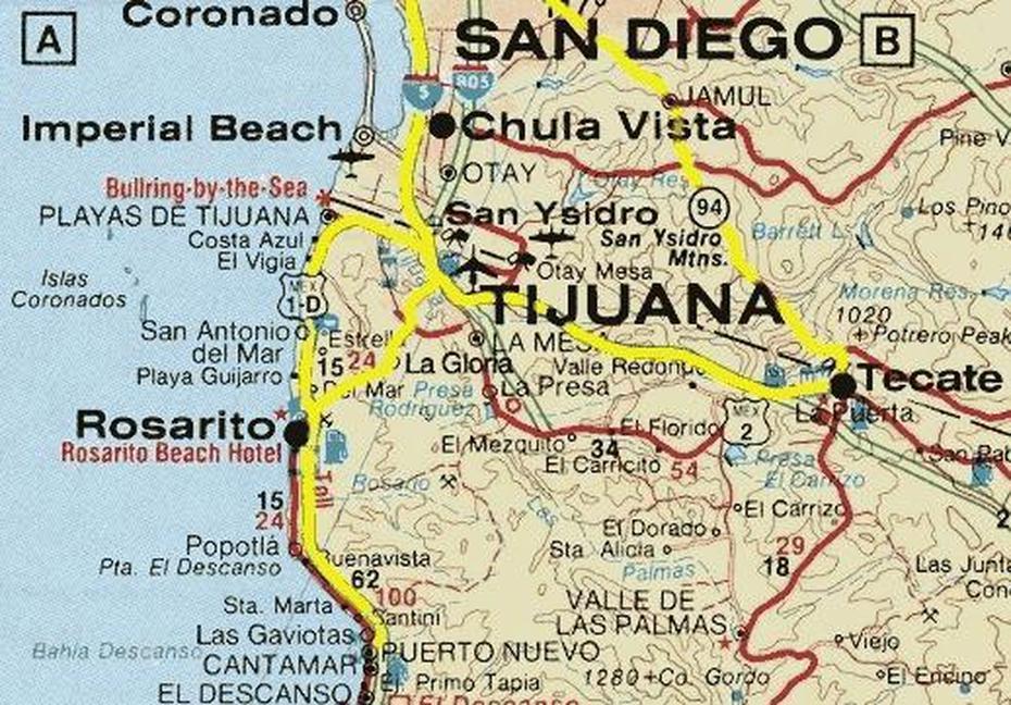 Mapa De Tijuana, Tijuana, Mexico, Tijuana City, Matamoros