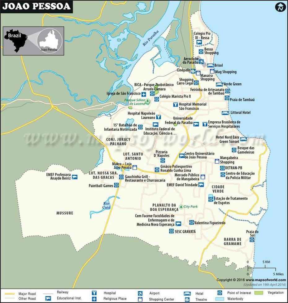 Mapa Joao Pessoa | Joao Pessoa Brazil Map, João Pessoa, Brazil, Northeast Brazil, Fortaleza Brazil