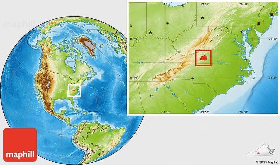 Physical Location Map Of Franklin County, Franklin, United States, Old United States, Tennessee United States