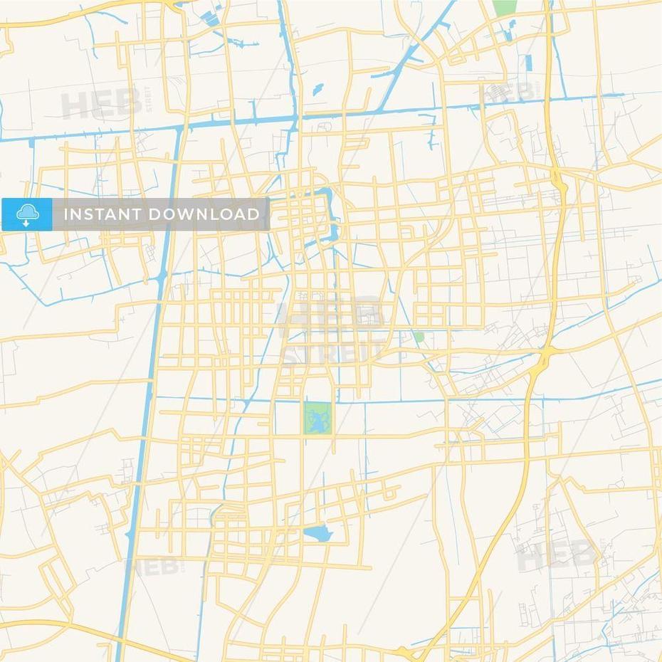 Printable Street Map Of Taizhou, China | Hebstreits Sketches | Dawanda, Taizhou, China, Shaoxing China, Jiangsu Province