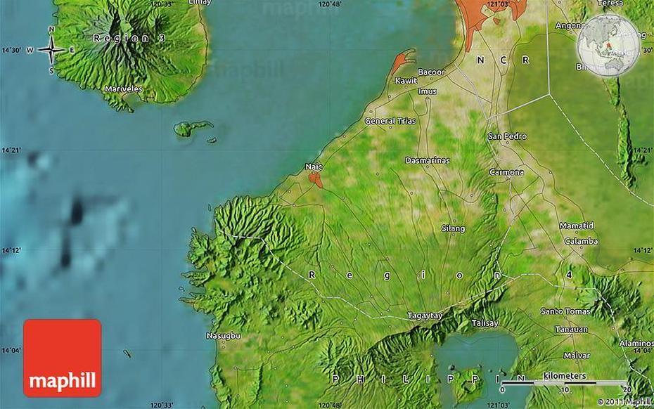 Satellite Map Of Dasmarinas, Dasmariñas, Philippines, Dasmarinas Cavite  Church, Volets Resort  Dasmarinas