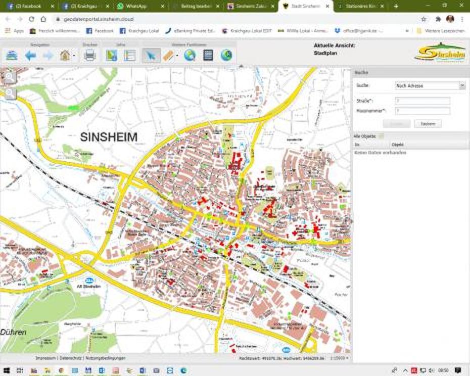 Sinsheim: Zukunftsweisend – Digitaler Stadtplan Und Geodatenportal In …, Sinsheim, Germany, Baden- Wuerttemberg, Sinzheim