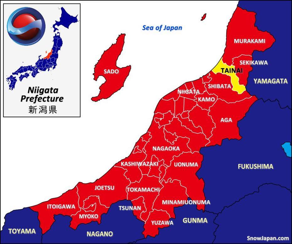 Ski & Snowboard Resorts In Tainai City, Niigata, Japan | Snowjapan, Tainai, Japan, Japan  In Chinese, Large View Of Japan