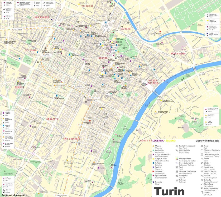 Turin Maps | Italy | Maps Of Turin (Torino), Turin, Italy, Turin City, Italy  Location