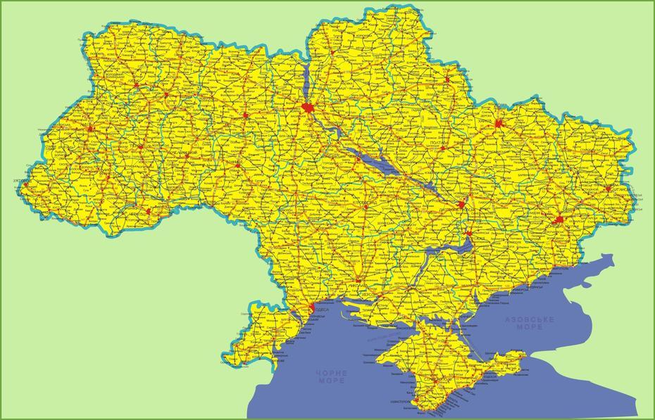 Ukraine Road Map, Khrestivka, Ukraine, Crimea, Show  Of Ukraine