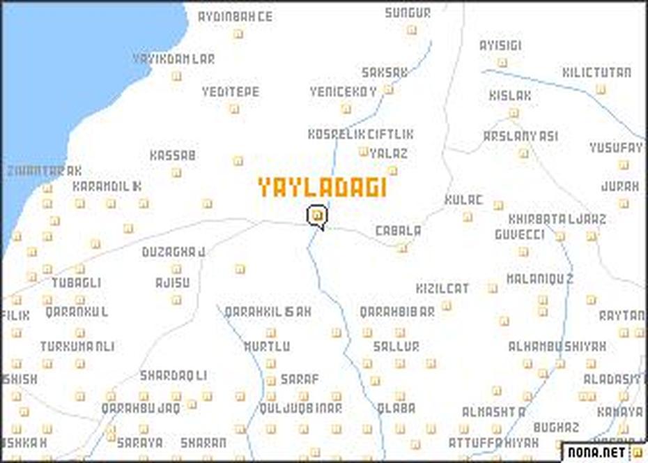 Yayladag (Turkey) Map – Nona, Yayladağı, Turkey, Tourist  Of Turkey, Turkey On World