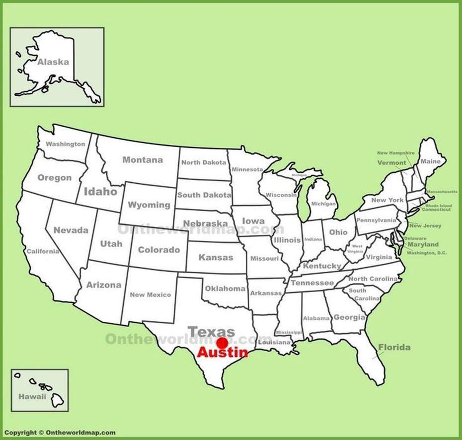 Austin Location On The U.S. Map |  , Austin, United States, Old Austin, Texas United States