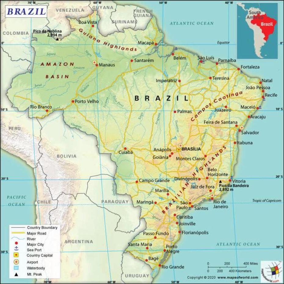 Brazil Map – Answers, Irituia, Brazil, Brazil Road, Brazil  Black And White