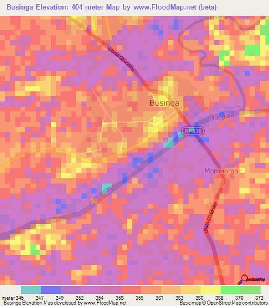 Elevation Of Businga,Congo (Kinshasa) Elevation Map, Topography, Contour, Businga, Congo (Kinshasa), Kinshasa On, Congo  Africa
