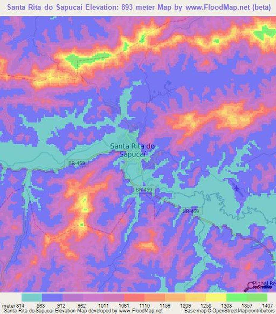Elevation Of Santa Rita Do Sapucai,Brazil Elevation Map, Topography …, Santa Rita Do Sapucaí, Brazil, Santa Rita Do Sapucaí, Brazil