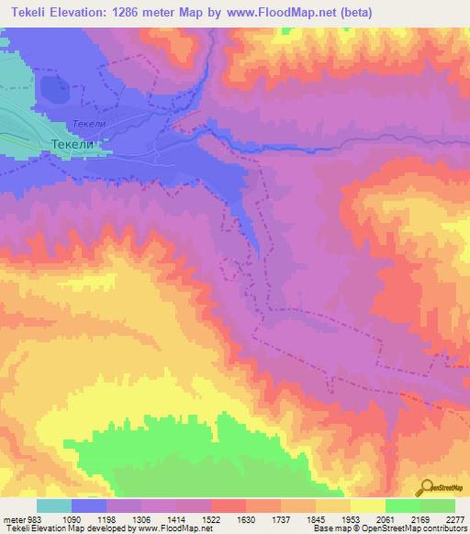 Elevation Of Tekeli,Kazakhstan Elevation Map, Topography, Contour, Tekeli, Kazakhstan, Sevim Tekeli, Kazakhstan Railways