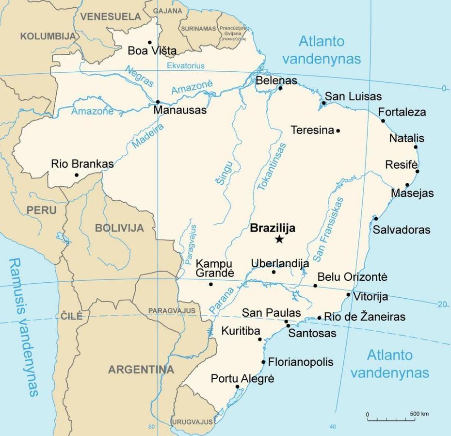 Geographical Map Of Brazil: Topography And Physical Features Of Brazil, Dois Córregos, Brazil, Dois Córregos, Brazil