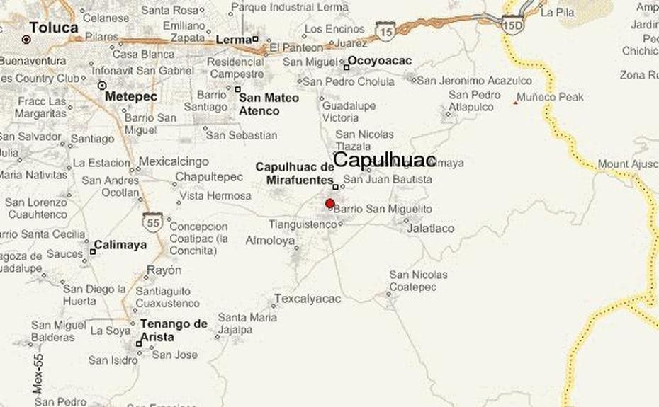 Guide Urbain De Capulhuac, Capulhuac, Mexico, Detailed  Mexico, Mexico Road