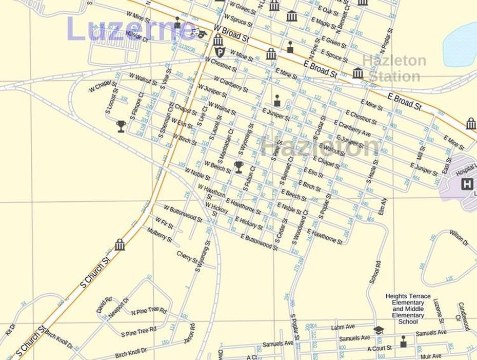 Hazleton Map, Pennsylvania, Hazleton, United States, Hershey Pa, Hazelton Bc