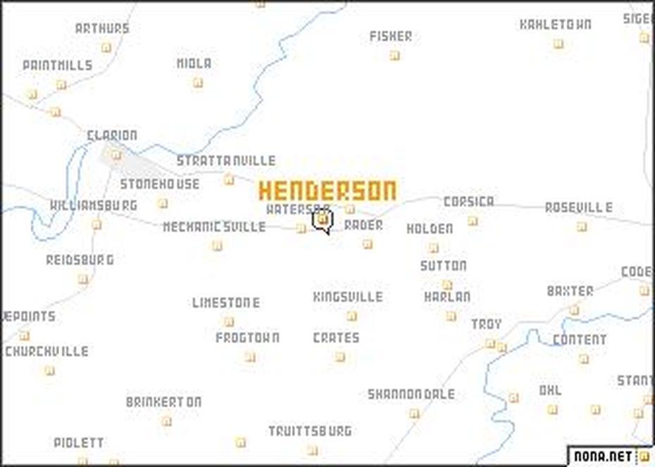 Henderson (United States – Usa) Map – Nona, Henderson, United States, Henderson Logo, Henderson Tn