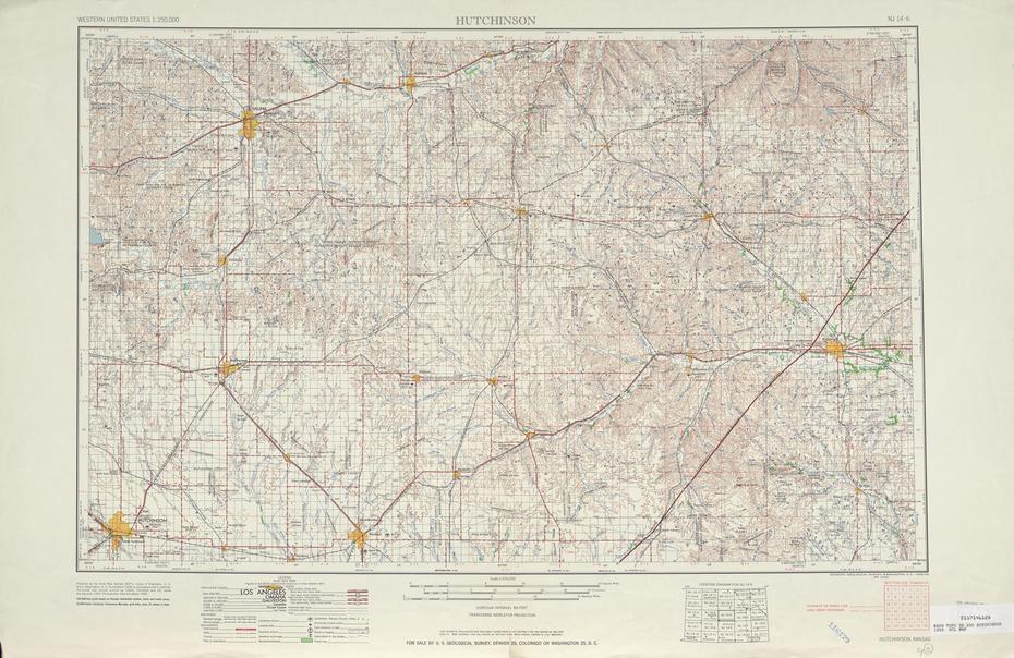 Hutchinson Topographic Map Sheet, United States 1955 – Full Size, Hutchinson, United States, Hutchinson Kansas, Hutchinson Mn