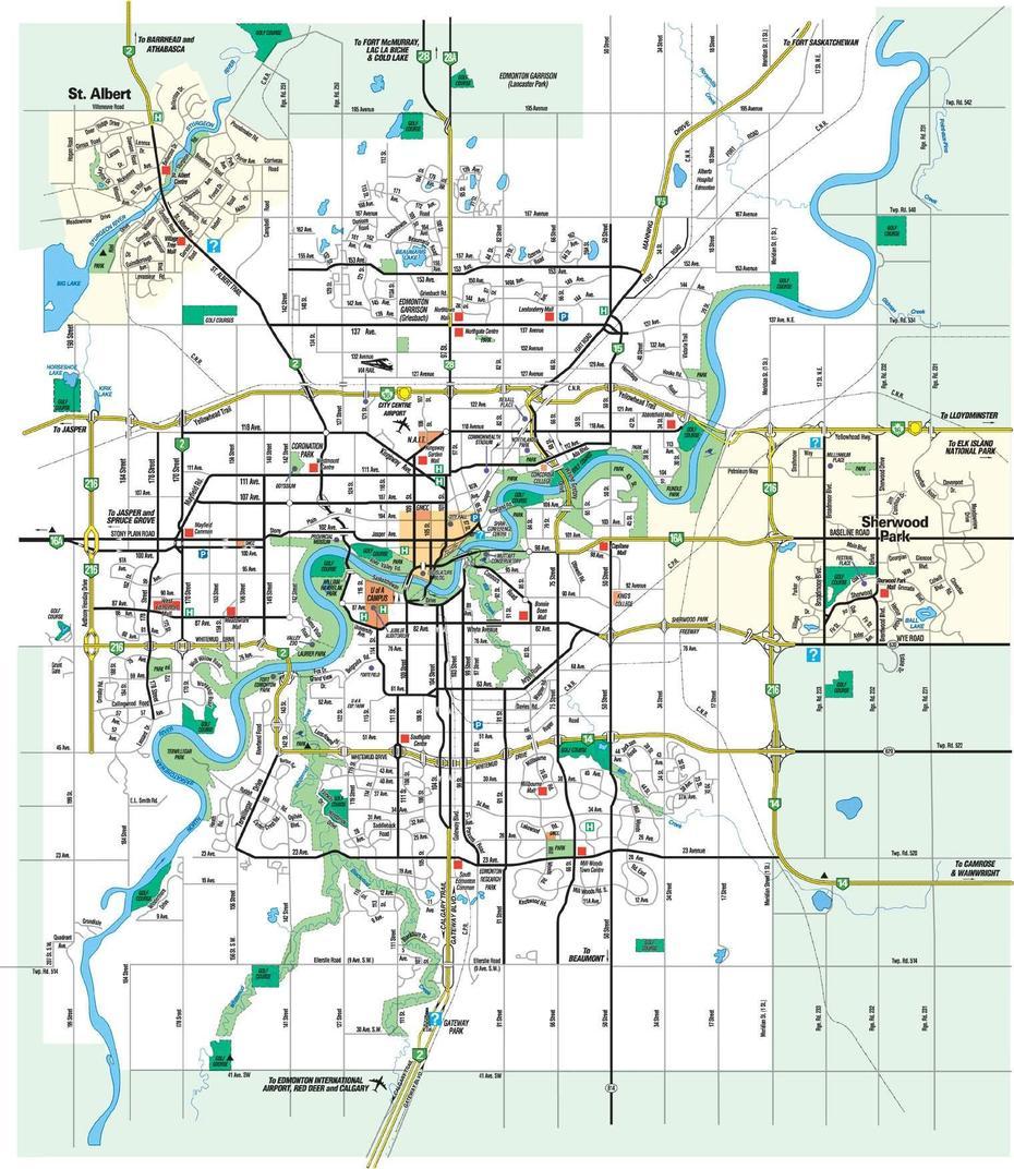 Large Edmonton Maps For Free Download And Print | High-Resolution And …, Edmonton, Canada, Edmonton On, Calgary On Canada