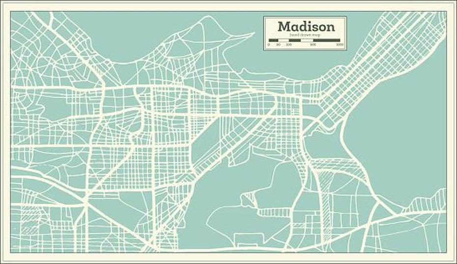 Madison Usa City Map In Retro Style Outline Map Stock Illustration …, Madison, United States, Madison Wisconsin, United States James Madison