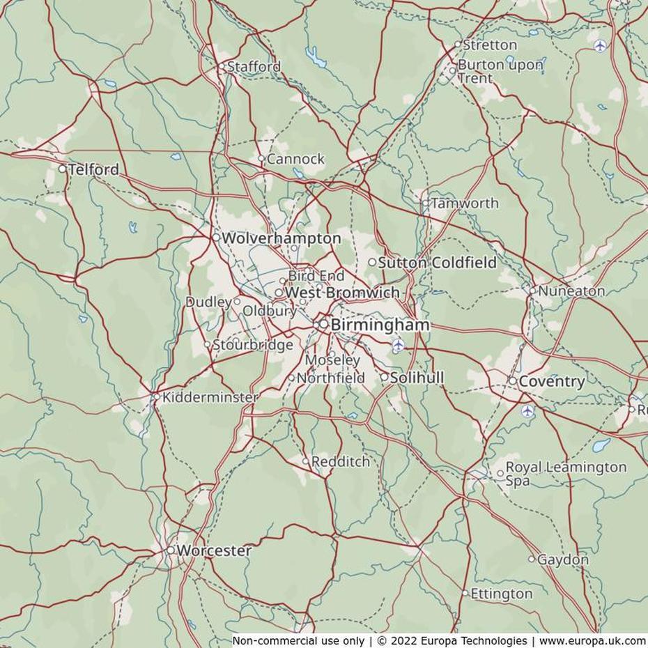 Map Of Birmingham, United Kingdom | Global 1000 Atlas, Birmingham, United Kingdom, Birmingham Location Uk, United Kingdom On The